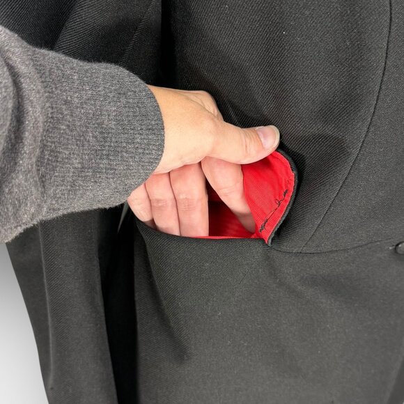 Harry Hall Womens Equestrian Riding Jacket Black 4 Button Made in England Lined - Picture 10 of 15